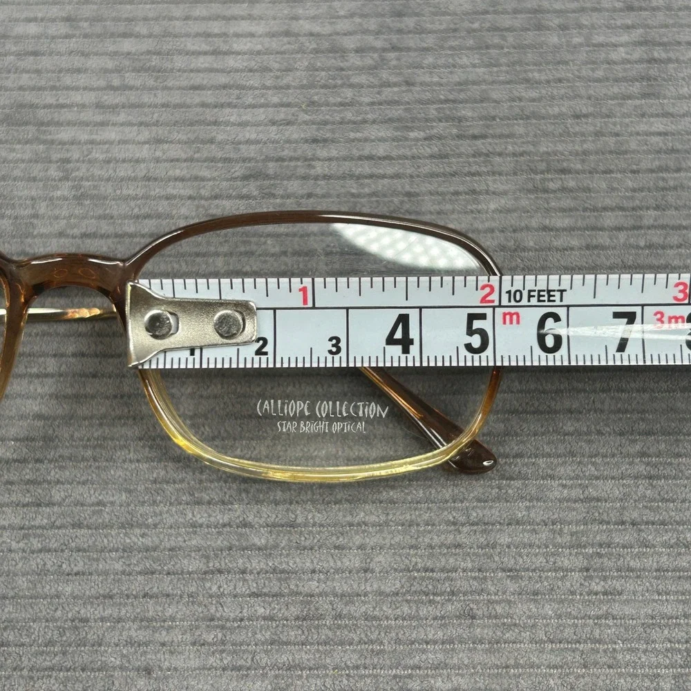 Calliope Collection Zapata Brown Fade Gold Y2k Eyeglass Frames 54-17-140